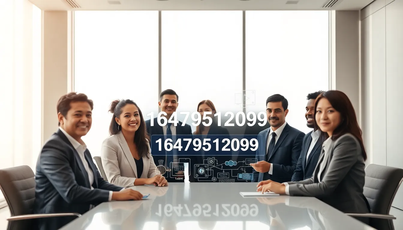 diverse professionals discussing telecommunications in a modern office.